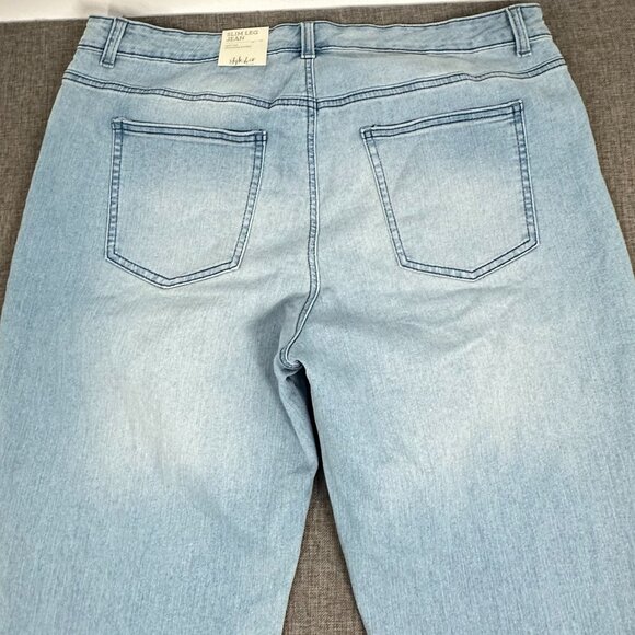 NEW Style & Co Blue Jeans Plus 18W Slim Leg Open Desert Mid Rise $49.50 Slimming - Picture 8 of 13